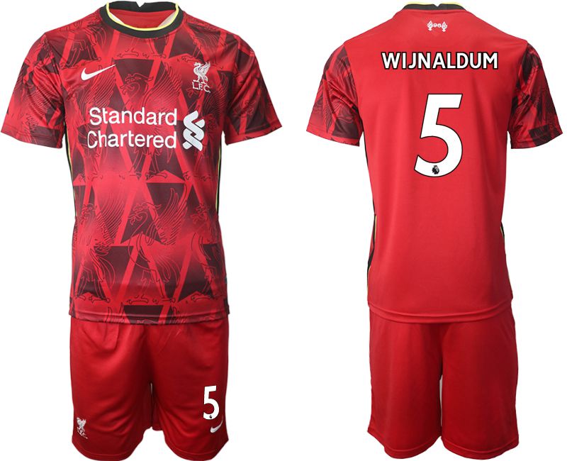 Men 2021-2022 Club Liverpool home red 5 Nike Soccer Jersey