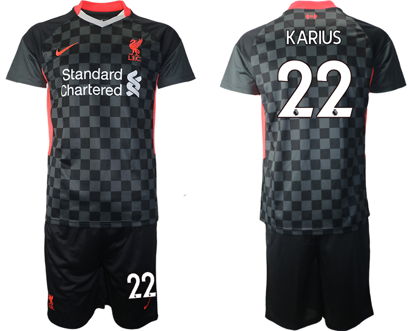 Men 2020-2021 club Liverpool Second away 20 black Soccer Jerseys