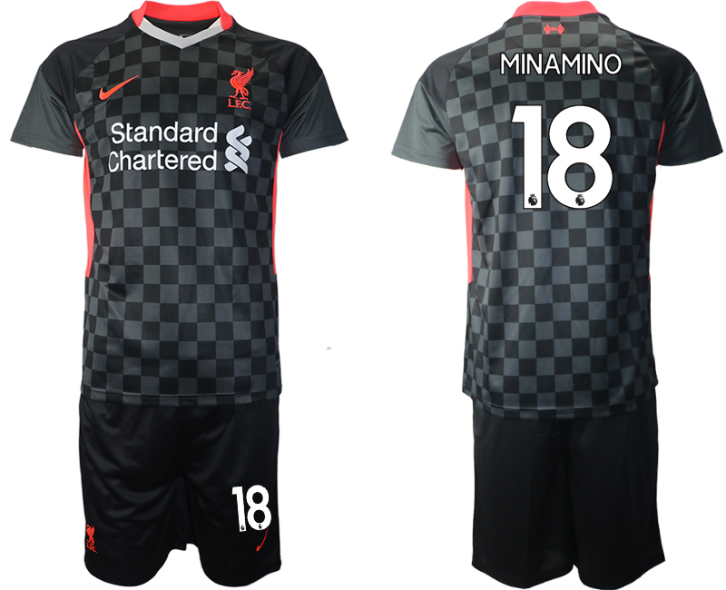 Men 2020-2021 club Liverpool Second away 18 black Soccer Jerseys