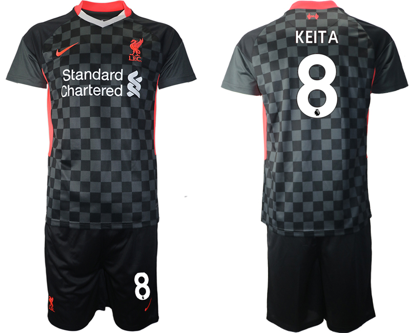 Men 2020-2021 club Liverpool Second away 8 black Soccer Jerseys