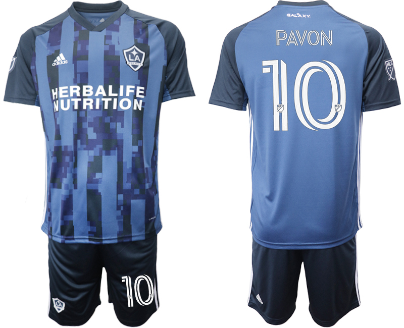 Men 2020-2021 club Los Angeles Galaxy away 10 blue Soccer Jerseys