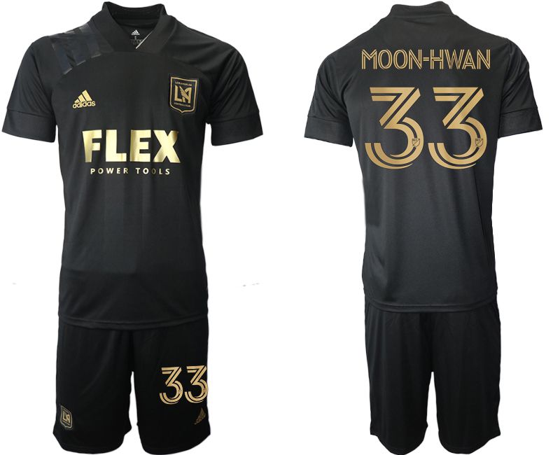 Men 2021-2022 Club Los Angeles FC home black 33 Adidas Soccer Jersey