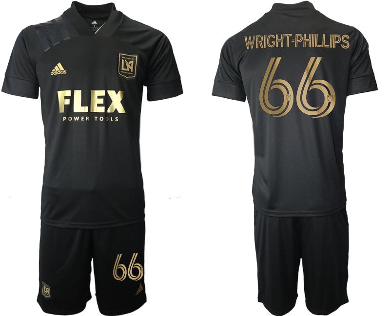 Men 2021-2022 Club Los Angeles FC home black 66 Adidas Soccer Jersey