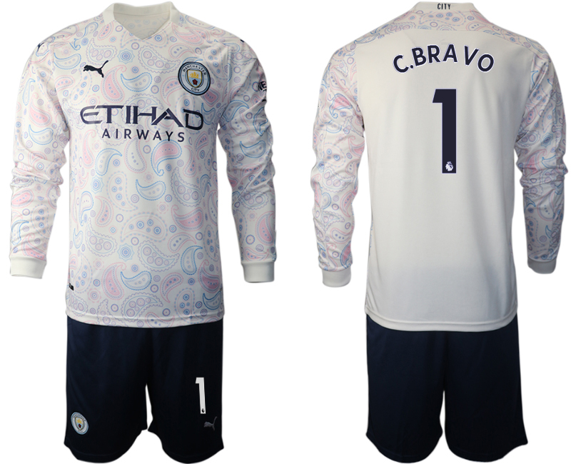 2021 Men Manchester city away long sleeve 1 soccer jerseys