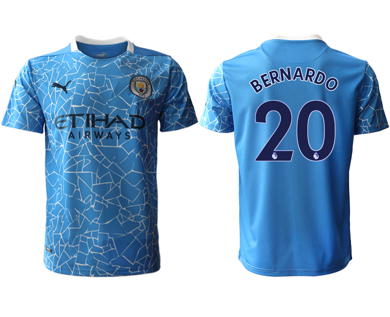 Men 2020-2021 club Manchester City home aaa version 20 blue Soccer Jerseys