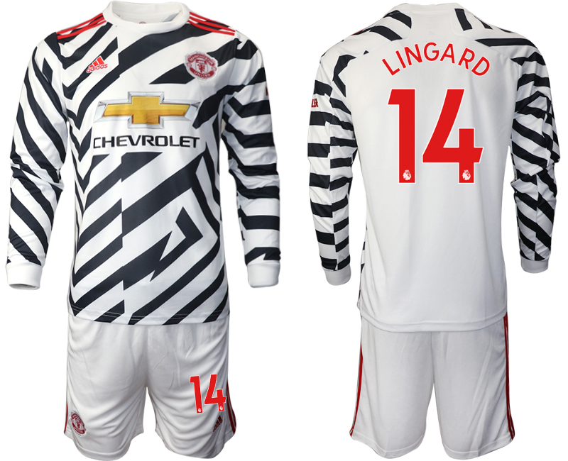 2021 Men Manchester united away long sleeve 14 soccer jerseys