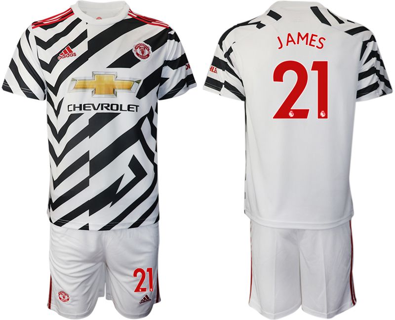 Men 2020-2021 club Manchester united away 21 white Soccer Jerseys