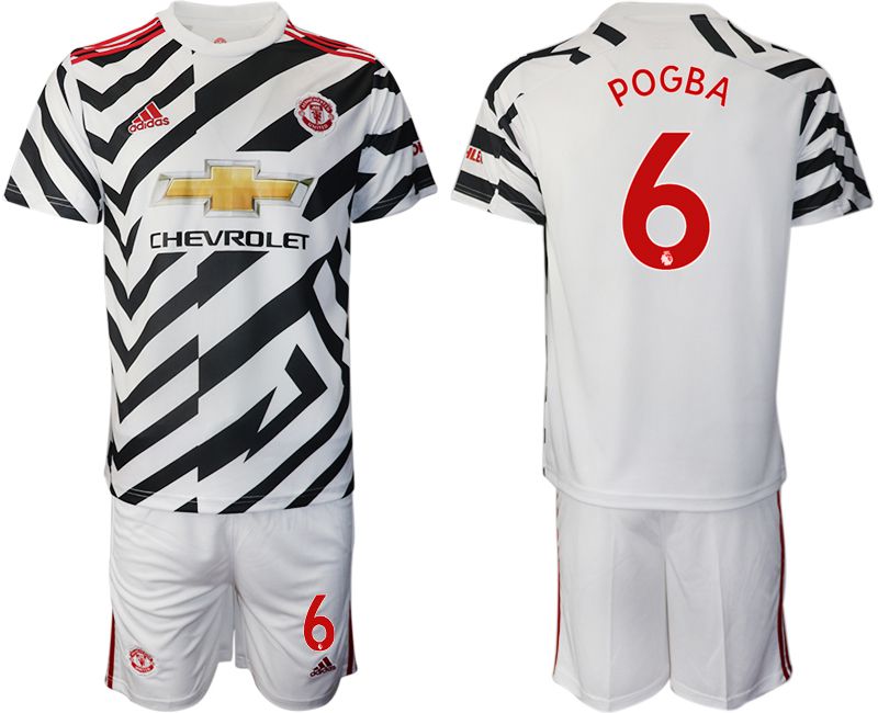 Men 2020-2021 club Manchester united away 6 white Soccer Jerseys