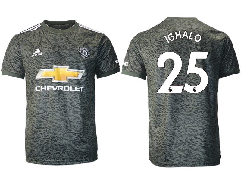 Men 2020-2021 club Manchester United away aaa version 25 black Soccer Jerseys