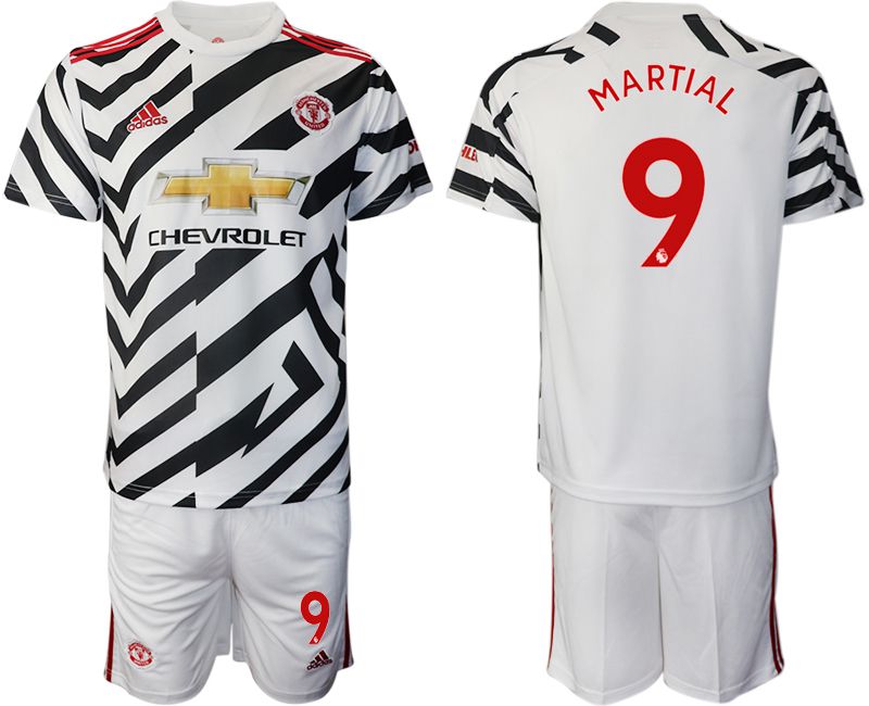 Men 2020-2021 club Manchester united away 9 white Soccer Jerseys