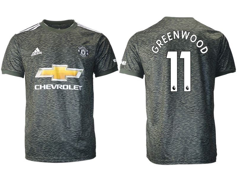 Men 2020-2021 club Manchester United away aaa version 11 black Soccer Jerseys