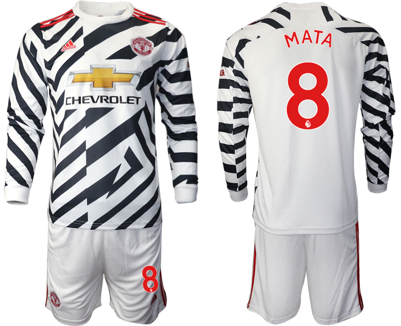 2021 Men Manchester united away long sleeve 8 soccer jerseys