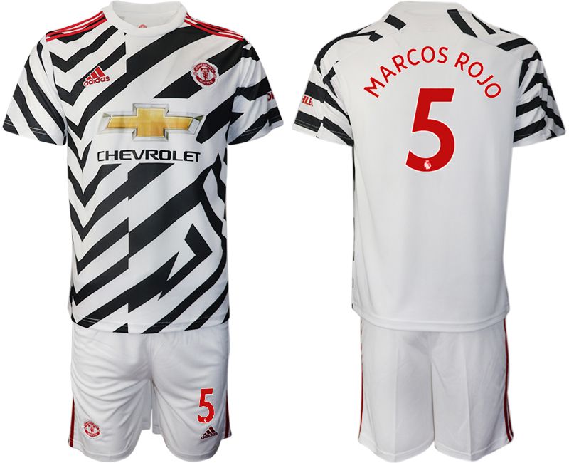 Men 2020-2021 club Manchester united away 5 white Soccer Jerseys