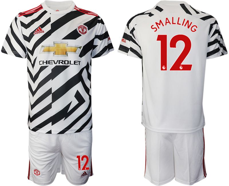 Men 2020-2021 club Manchester united away 12 white Soccer Jerseys