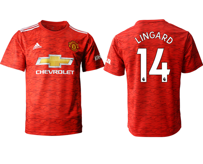 Men 2020-2021 club Manchester United home aaa version 14 red Soccer Jerseys