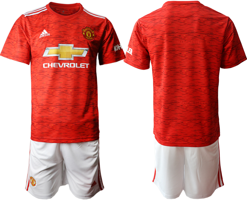 Men 2020-2021 club Manchester United home blank red Soccer Jerseys1