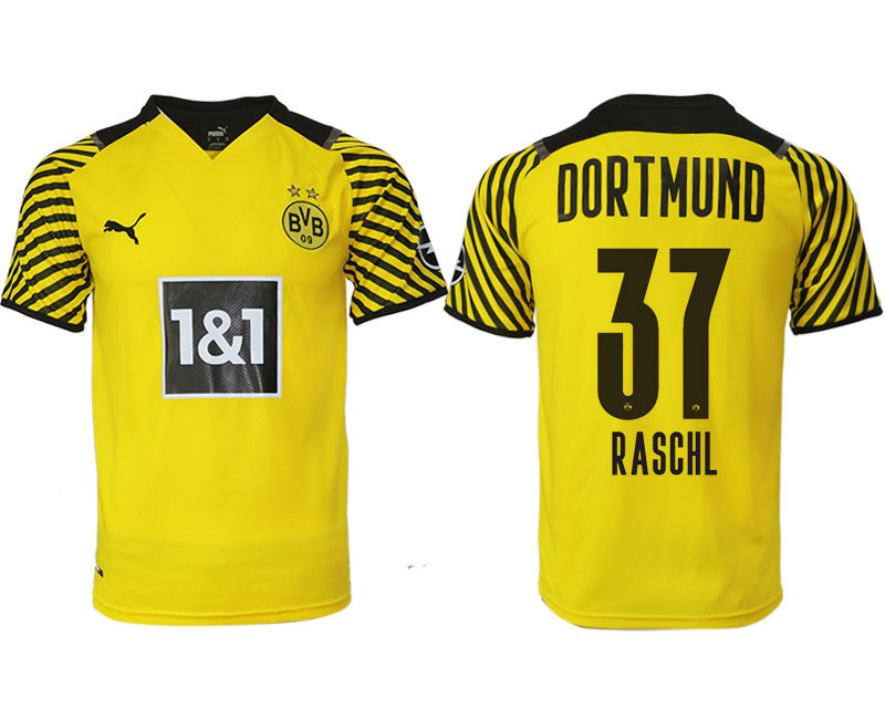 Men 2021-2022 Club Borussia Dortmund home yellow aaa version 37 Soccer Jersey