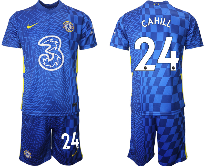 Men 2021-2022 Club Chelsea FC home blue 24 Nike Soccer Jerseys