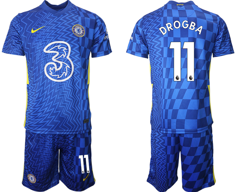 Men 2021-2022 Club Chelsea FC home blue 11 Nike Soccer Jerseys