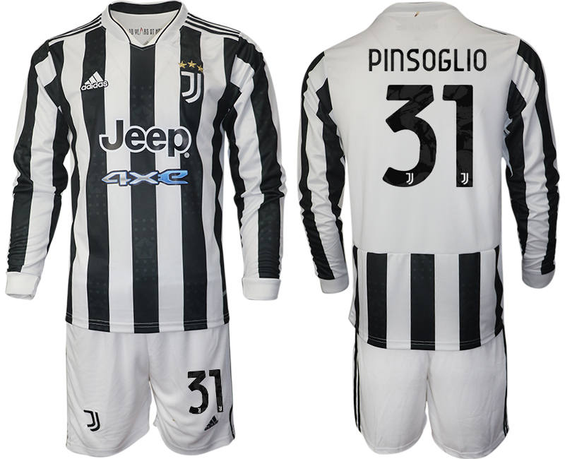 Men 2021-2022 Club Juventus home white Long Sleeve 31 Adidas Soccer Jersey