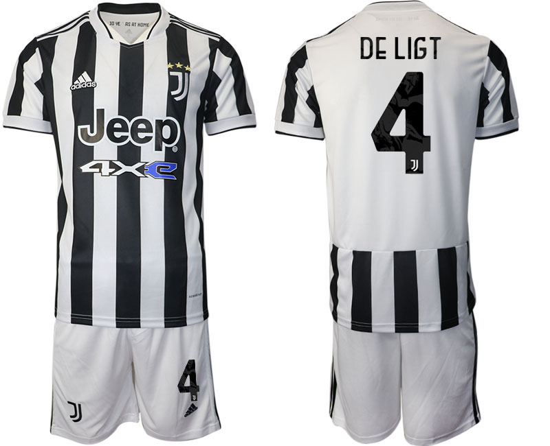 Men 2021-2022 Club Juventus home white 4 Adidas Soccer Jerseys