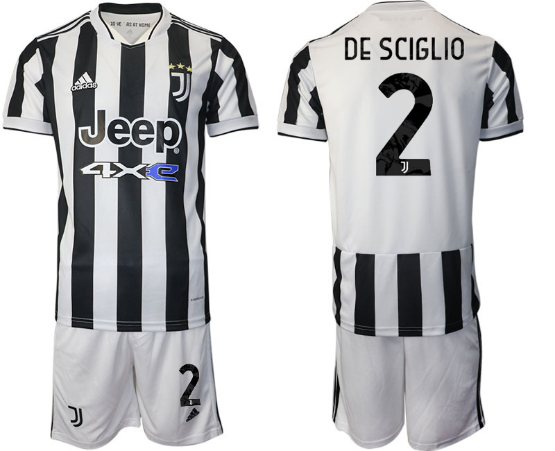 Men 2021-2022 Club Juventus home white 2 Adidas Soccer Jerseys