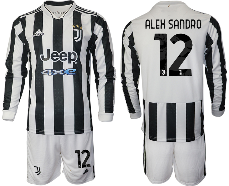 Men 2021-2022 Club Juventus home white Long Sleeve 12 Adidas Soccer Jersey