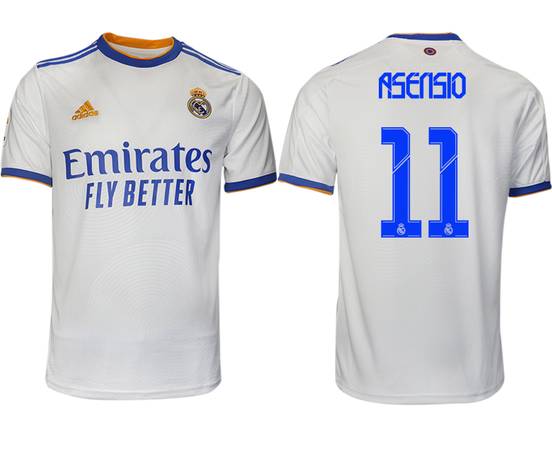 Men 2021-2022 Club Real Madrid home aaa version white 11 Soccer Jerseys