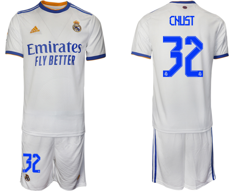 Men 2021-2022 Club Real Madrid home white 32 Soccer Jerseys