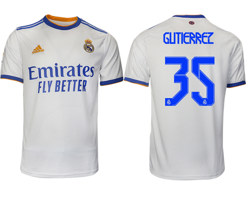 Men 2021-2022 Club Real Madrid home aaa version white 35 Soccer Jerseys