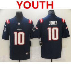 Youth new england patriots #10 mac jones navy 2021 draft vapor limited jersey