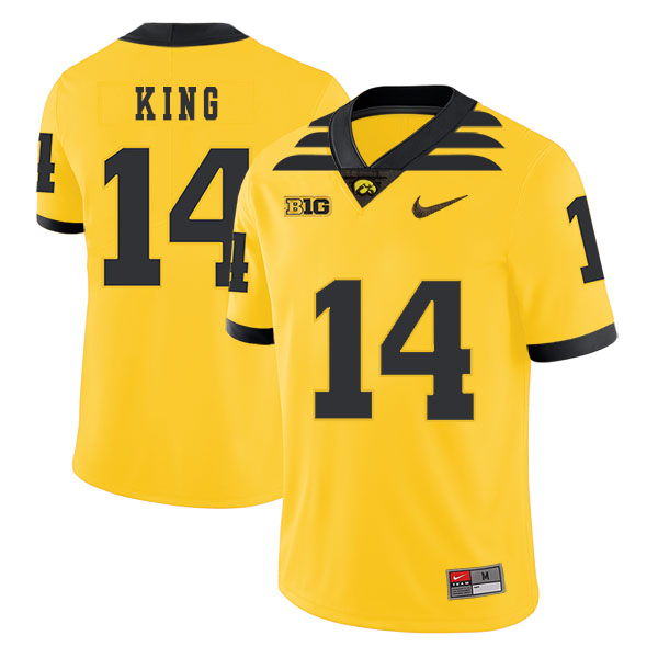 Iowa Hawkeyes 14 Desmond King Yellow College Football Jersey