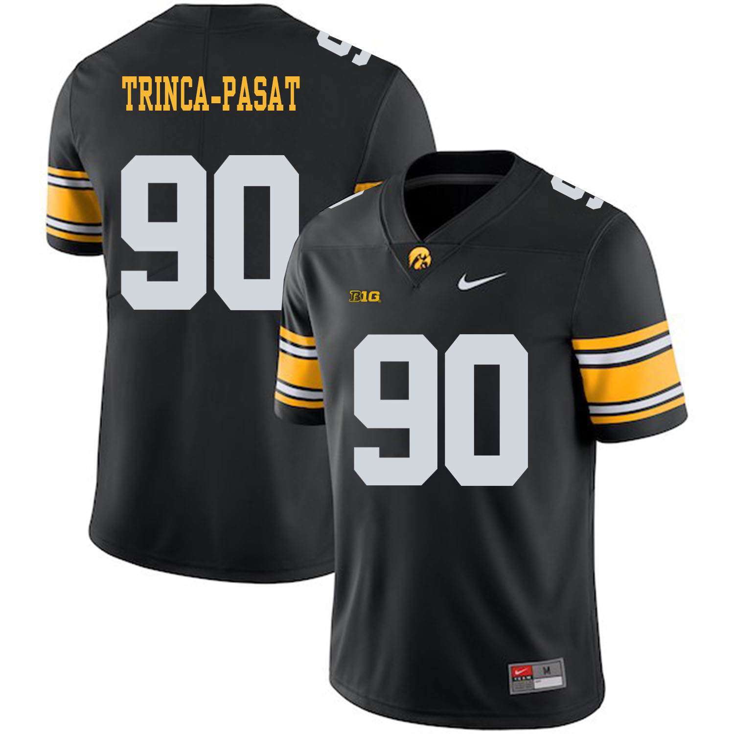 Iowa Hawkeyes 90 Louis Trinca Pasat Black College Football Jersey