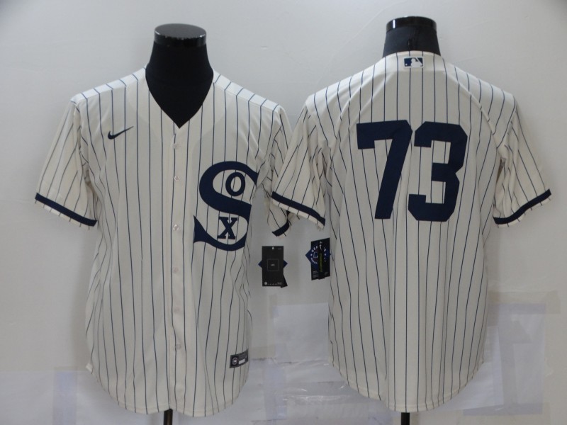 Men's Chicago White Sox #73 Yermin Mercedes 2021 Cream Field of Dreams Cool Base Stitched Nike Jersey