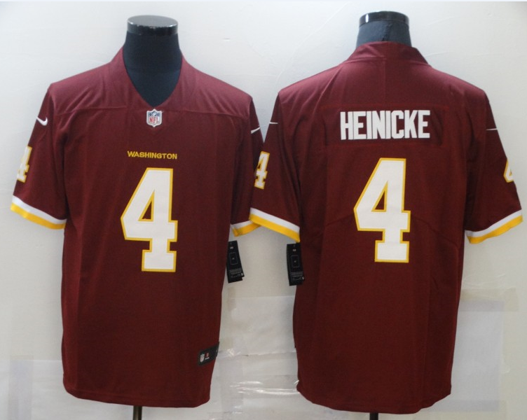 Men's Washington Redskins #4 Taylor Heinicke Burgundy Red NEW 2020 Vapor Untouchable Stitched NFL Nike Limited Jersey