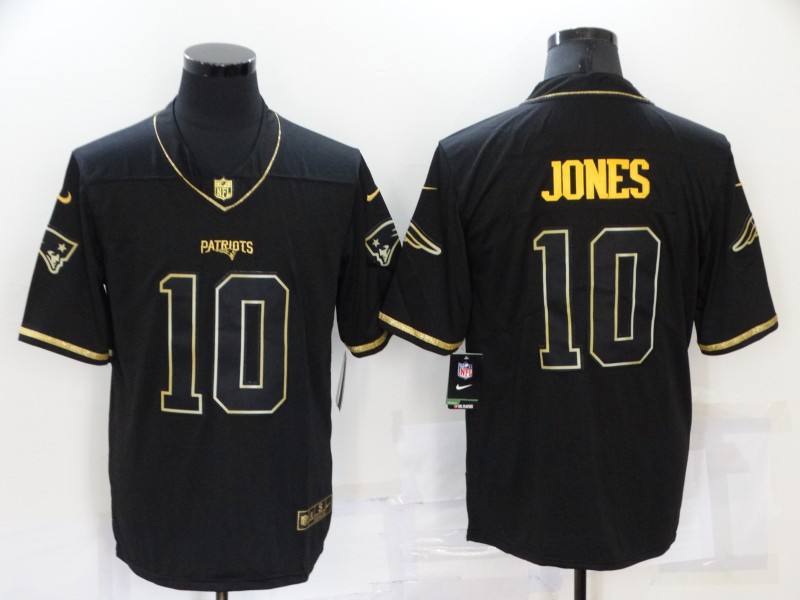 Men's New England Patriots #10 Mac Jones Black Gold 2020 Salute To Service Stitched NFL Nike Limited Jersey