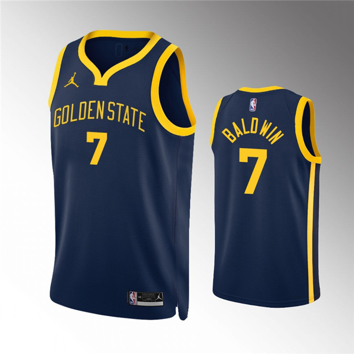 Men's Golden State Warriors #7 Patrick Baldwin Jr. Navy Statement EditionStitched Jersey