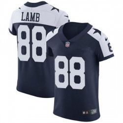 Men's Nike Cowboys #88 CeeDee Lamb Navy Blue Thanksgiving Stitched Vapor Untouchable Elite Jersey