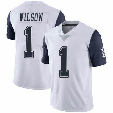 Men's Nike Cowboys #1 Cedrick Wilson White Stitched NFL Limited Rush Jersey