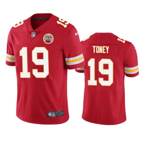 Men's Kansas City Chiefs #19 Kadarius Toney Red Vapor Untouchable Limited Stitched Football Jersey