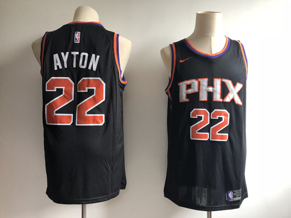 Men's Phoenix Suns #22 Deandre Ayton Black Nike Swingman Stitched NBA Jersey