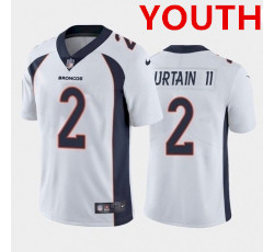 Youth Denver Broncos #2 Surtain II White Nike Vapor Untouchable Limited 2021 NFL Jersey