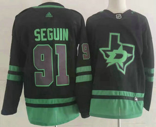 Men's Dallas Stars #91 Tyler Seguin Black 2022 Stitched NHL Jersey