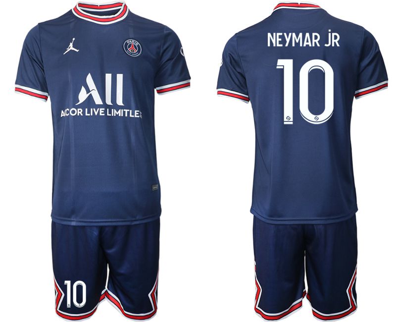 Men 2021-2022 Club Paris St German home blue 10 Soccer Jersey