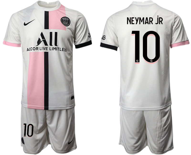 Men 2021-2022 Club Paris St German away white 10 Soccer Jersey