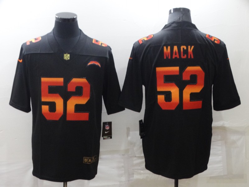 Men's Los Angeles Chargers #52 Khalil Mack Black Fashion Limited Stitched Jersey