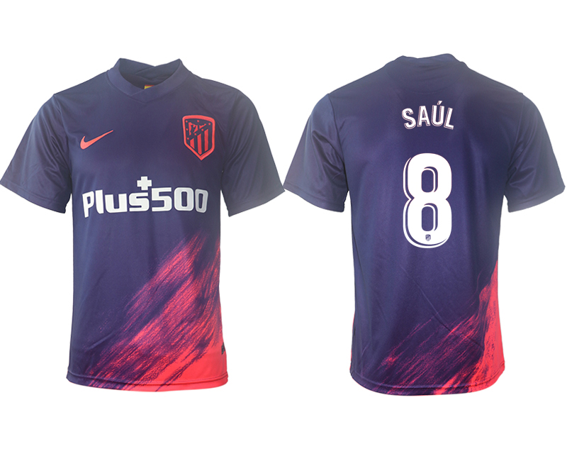 Men 2021-2022 Club Atletico Madrid away aaa version purple 8 Soccer Jerseys