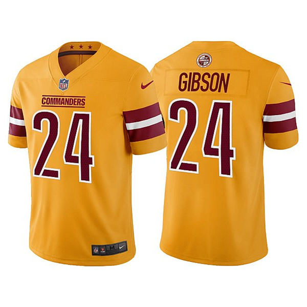 Men's Washington Commanders #24 Antonio Gibson Gold Vapor Untouchable Stitched Football Jersey