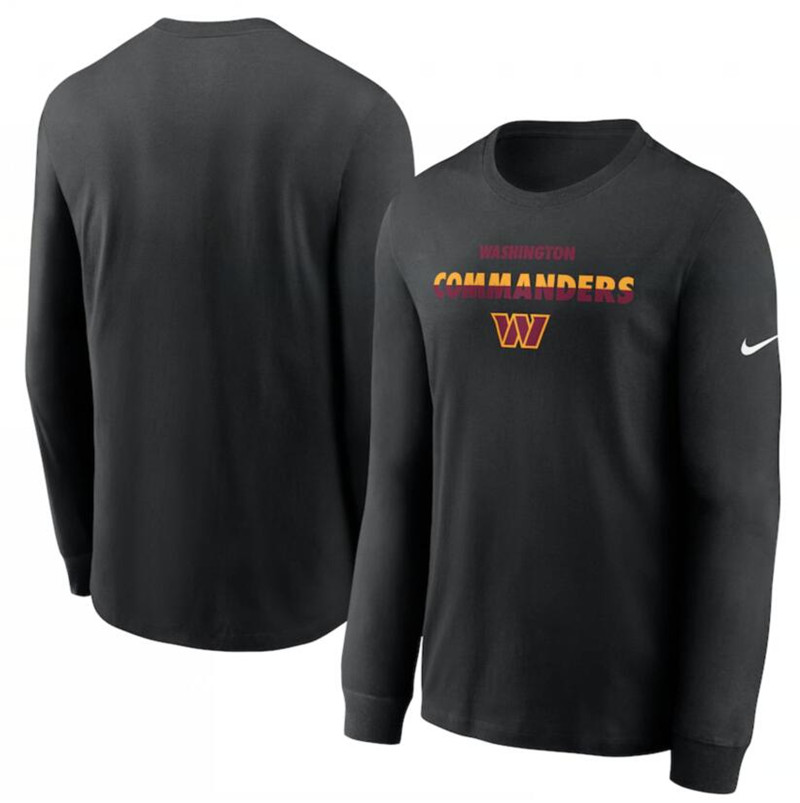 Men's Washington Commanders Nike Black Script Long Sleeve T Shirt