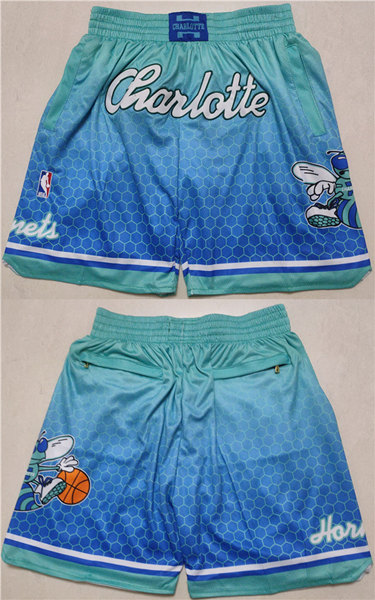 Men's Charlotte Hornets Blue Mitchell & Ness Shorts (Run Small)